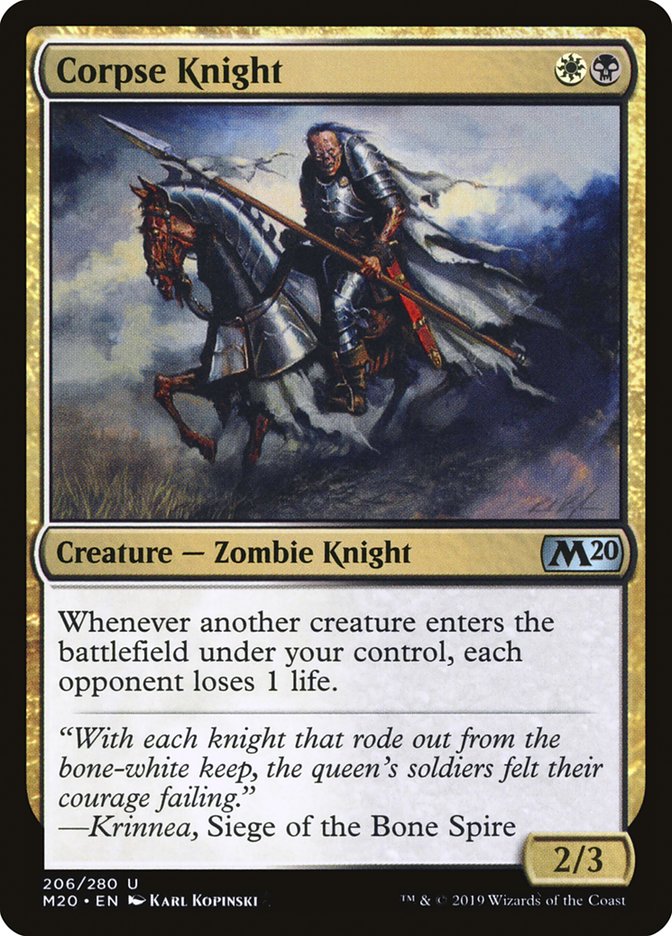 Corpse Knight (2/3) [Core Set 2020] | Black Swamp Games