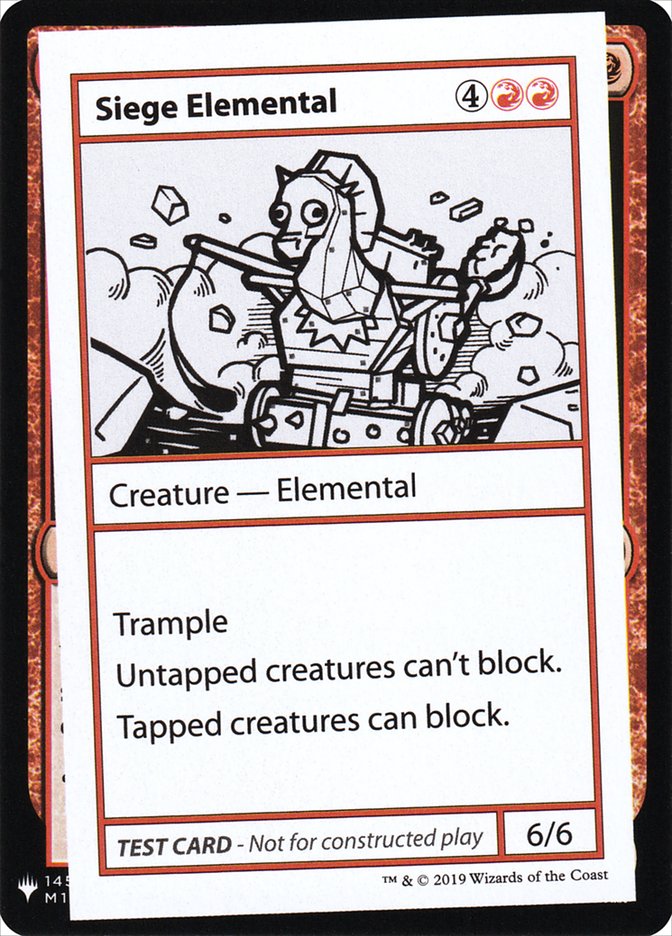 Siege Elemental [Mystery Booster Playtest Cards] | Black Swamp Games