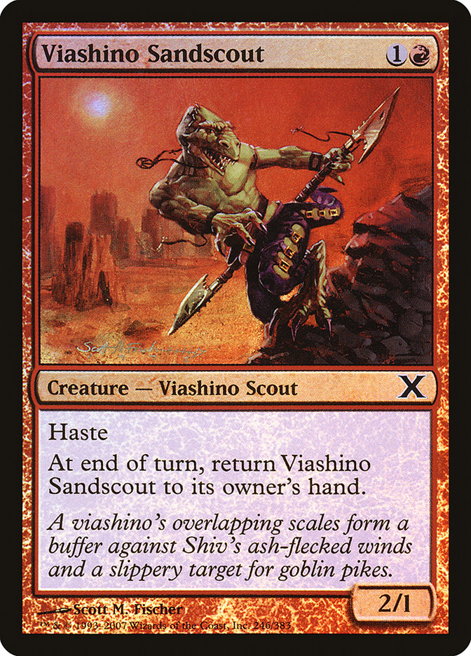 Viashino Sandscout (Premium Foil) [Tenth Edition] | Black Swamp Games