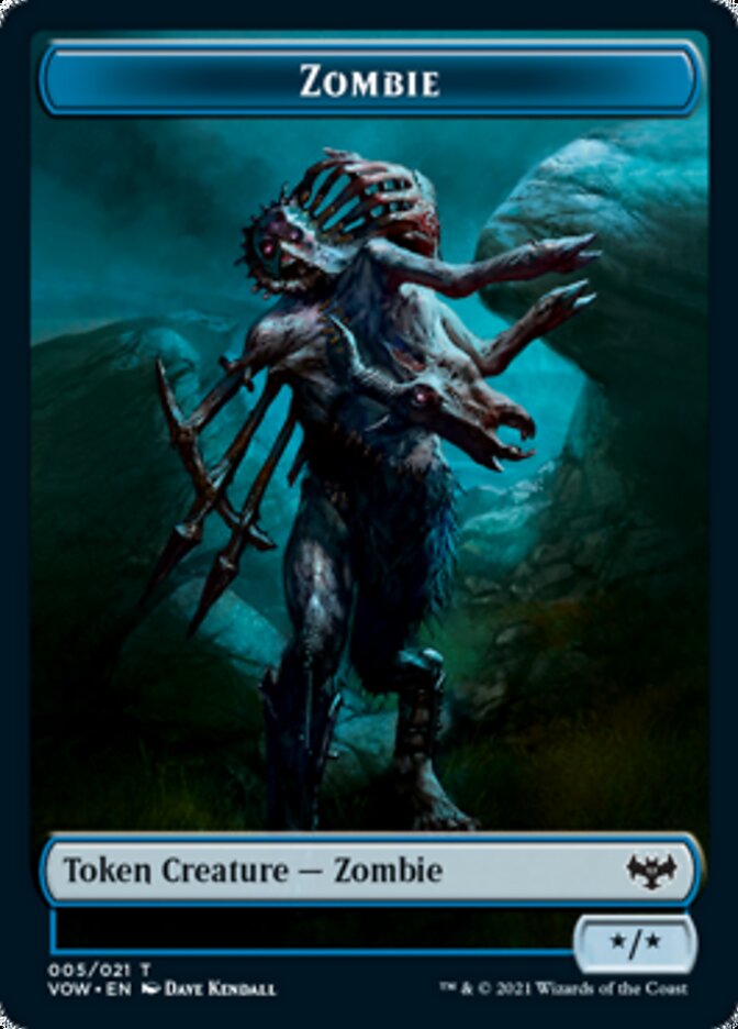 Blood // Zombie (005) Double-Sided Token [Innistrad: Crimson Vow Tokens] | Black Swamp Games