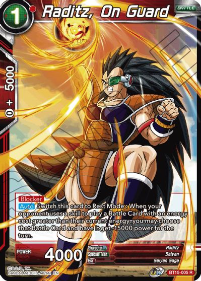 Raditz, On Guard (BT15-005) [Saiyan Showdown] | Black Swamp Games