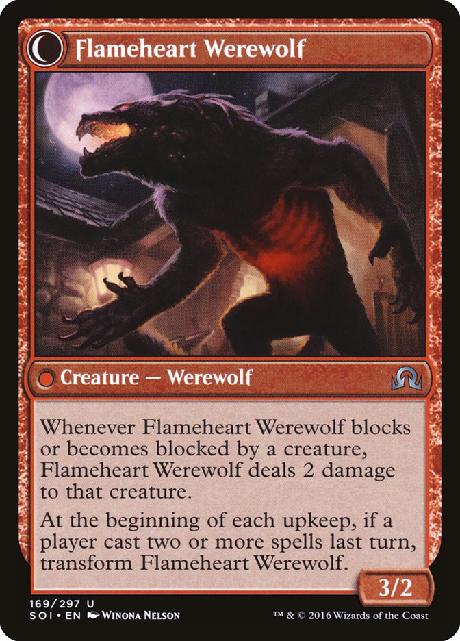 Kessig Forgemaster // Flameheart Werewolf [Shadows over Innistrad] | Black Swamp Games