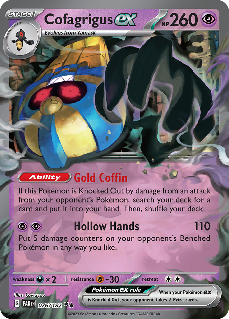 Cofagrigus ex (076/182) [Scarlet & Violet: Paradox Rift] | Black Swamp Games