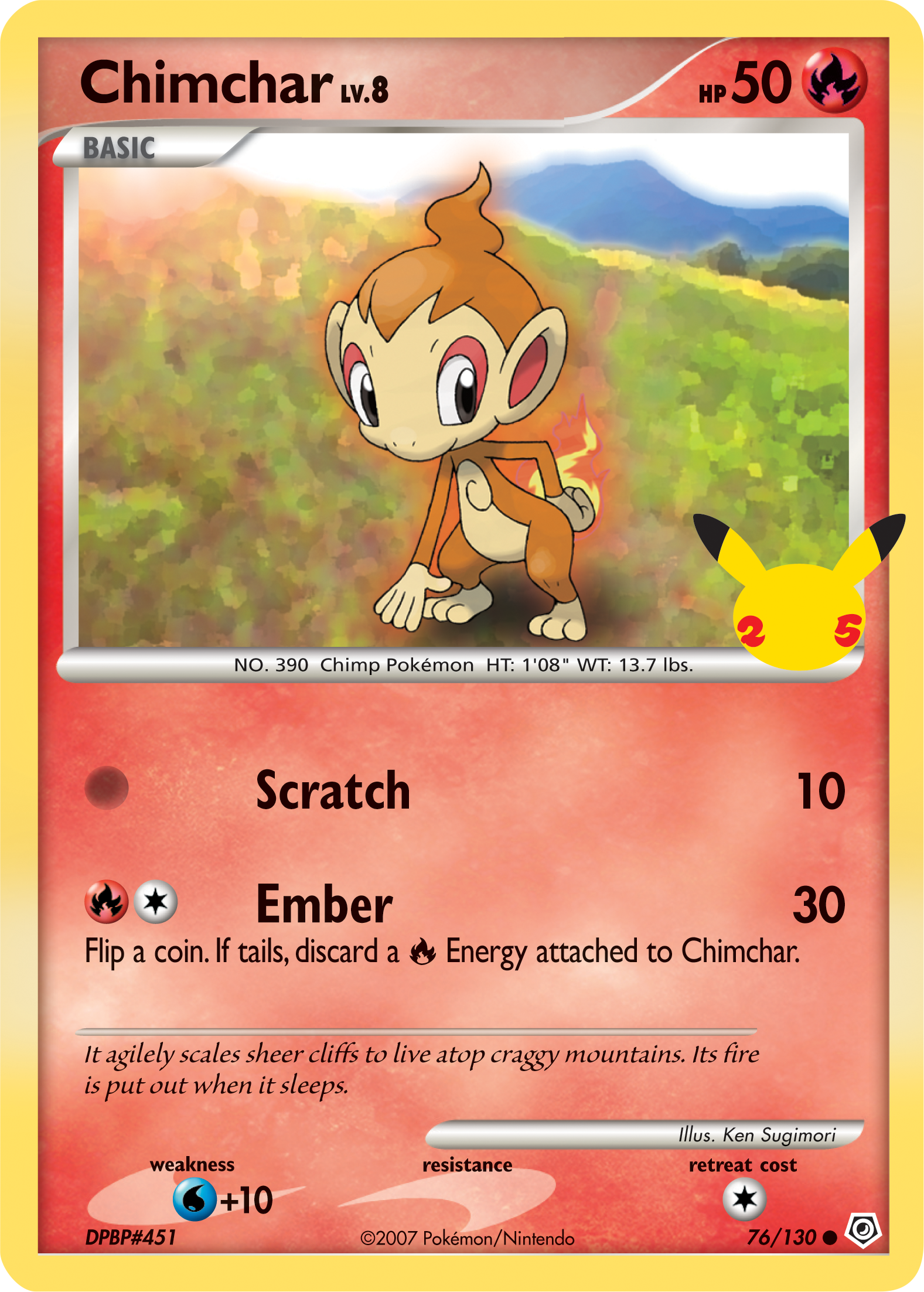 Chimchar (76/130) (Jumbo Card) [First Partner Pack] | Black Swamp Games