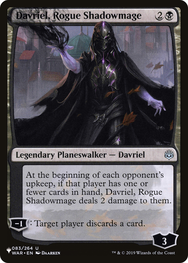 Davriel, Rogue Shadowmage [The List Reprints] | Black Swamp Games