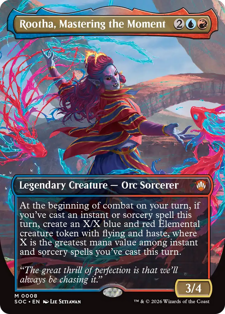 Rootha, Mastering the Moment (Borderless) [Secrets of Strixhaven Commander] | Black Swamp Games