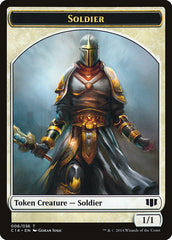 Soldier // Spirit Double-Sided Token [Commander 2014 Tokens] | Black Swamp Games