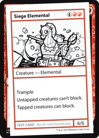 Siege Elemental (2021 Edition) [Mystery Booster Playtest Cards] | Black Swamp Games