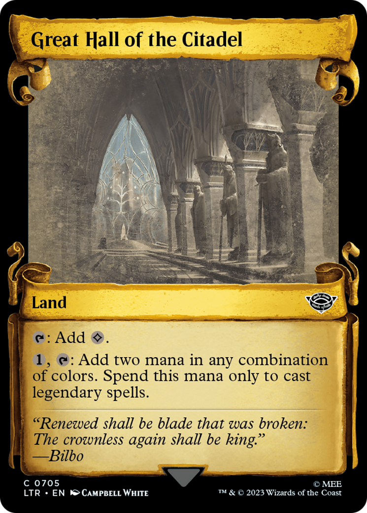 Great Hall of the Citadel [The Lord of the Rings: Tales of Middle-Earth Showcase Scrolls] | Black Swamp Games