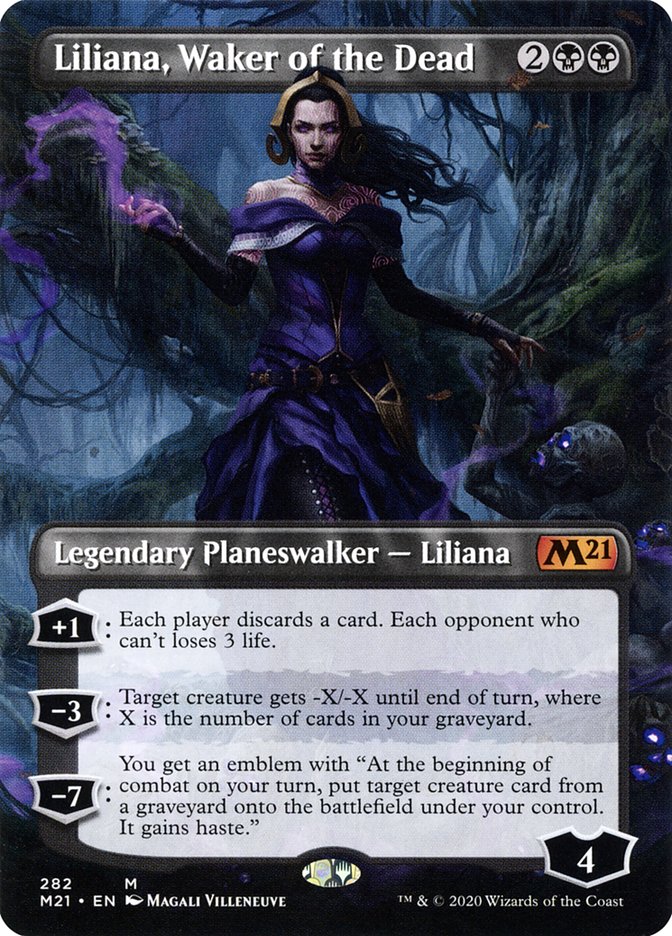 Liliana, Waker of the Dead (Borderless) [Core Set 2021] | Black Swamp Games