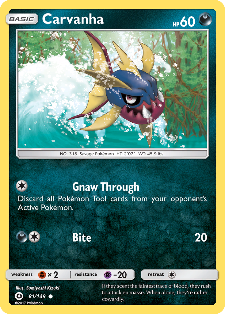 Carvanha (81/149) [Sun & Moon: Base Set] | Black Swamp Games