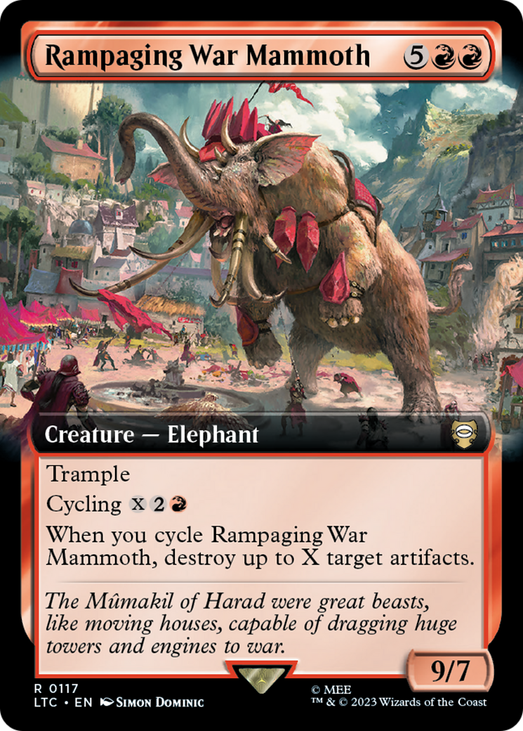 Rampaging War Mammoth (Extended Art) [The Lord of the Rings: Tales of Middle-Earth Commander] | Black Swamp Games