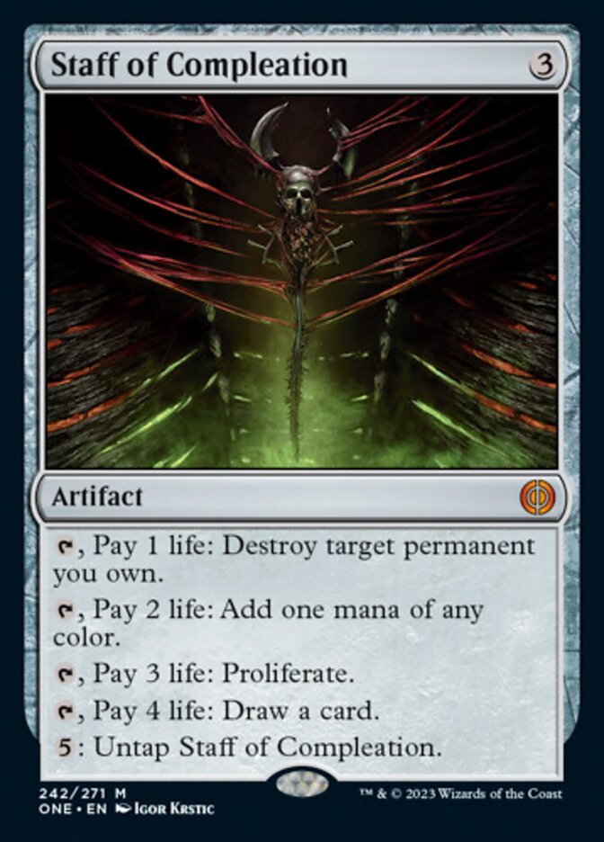 Staff of Compleation [Phyrexia: All Will Be One] | Black Swamp Games