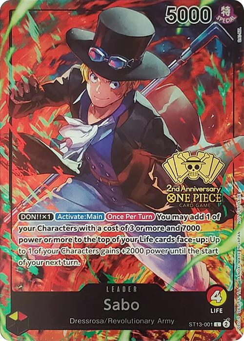 Sabo (2nd Anniversary Tournament) [One Piece Promotion Cards] | Black Swamp Games