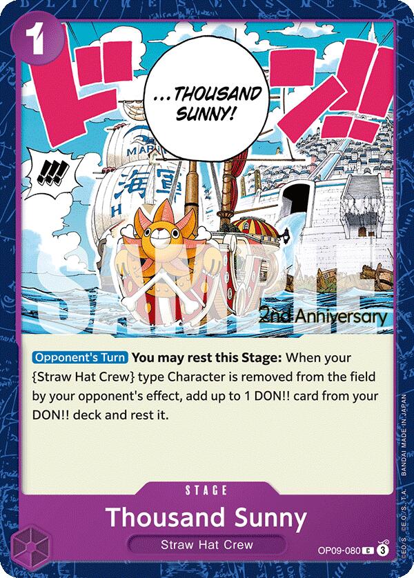 Thousand Sunny [Emperors in the New World: 2nd Anniversary Tournament Cards] | Black Swamp Games