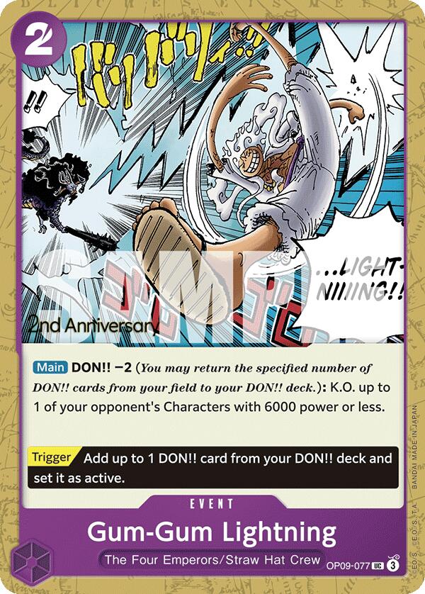 Gum-Gum Lightning [Emperors in the New World: 2nd Anniversary Tournament Cards] | Black Swamp Games