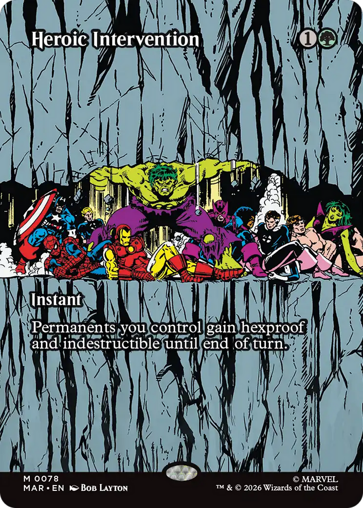 Heroic Intervention (0078) (Borderless) [Marvel Universe: Eternal-Legal] | Black Swamp Games