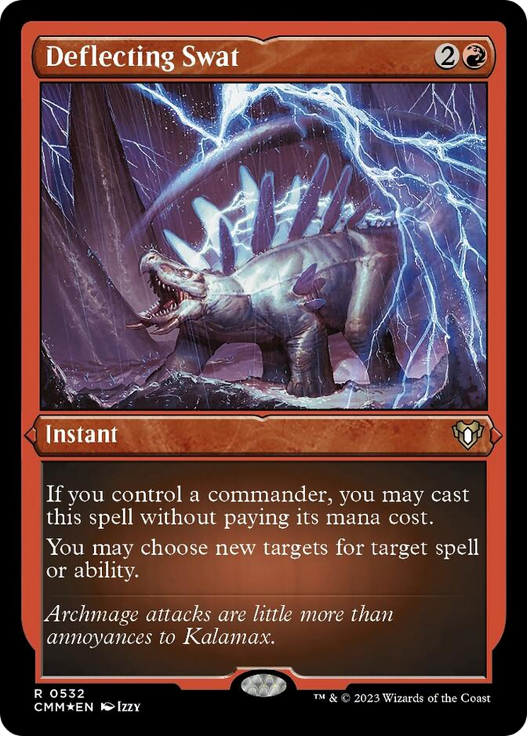 Deflecting Swat (Foil Etched) [Commander Masters] | Black Swamp Games