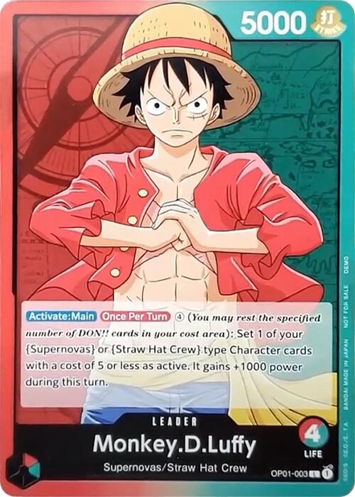 Monkey.D.Luffy [One Piece Demo Deck Cards] | Black Swamp Games