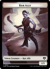 Wall // Kor Ally Double-Sided Token [Commander Masters Tokens] | Black Swamp Games