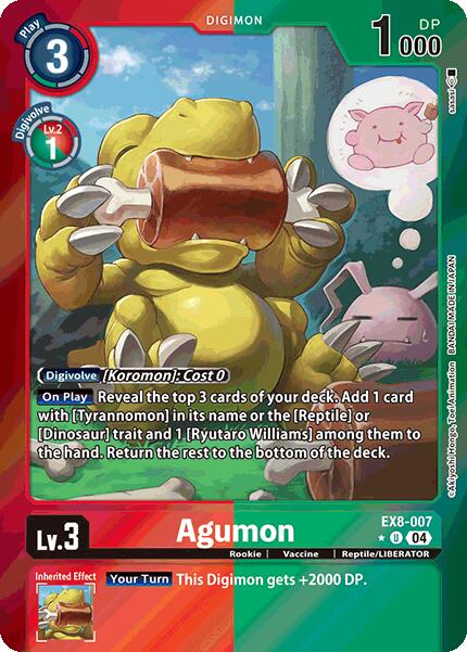 Agumon [EX8-007] - EX8-007 (Limited Foil) [Chain of Liberation] | Black Swamp Games