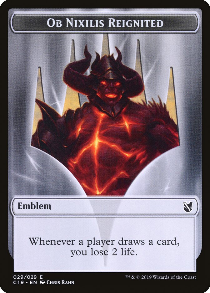 Ob Nixilis Reignited Emblem [Commander 2019 Tokens] | Black Swamp Games