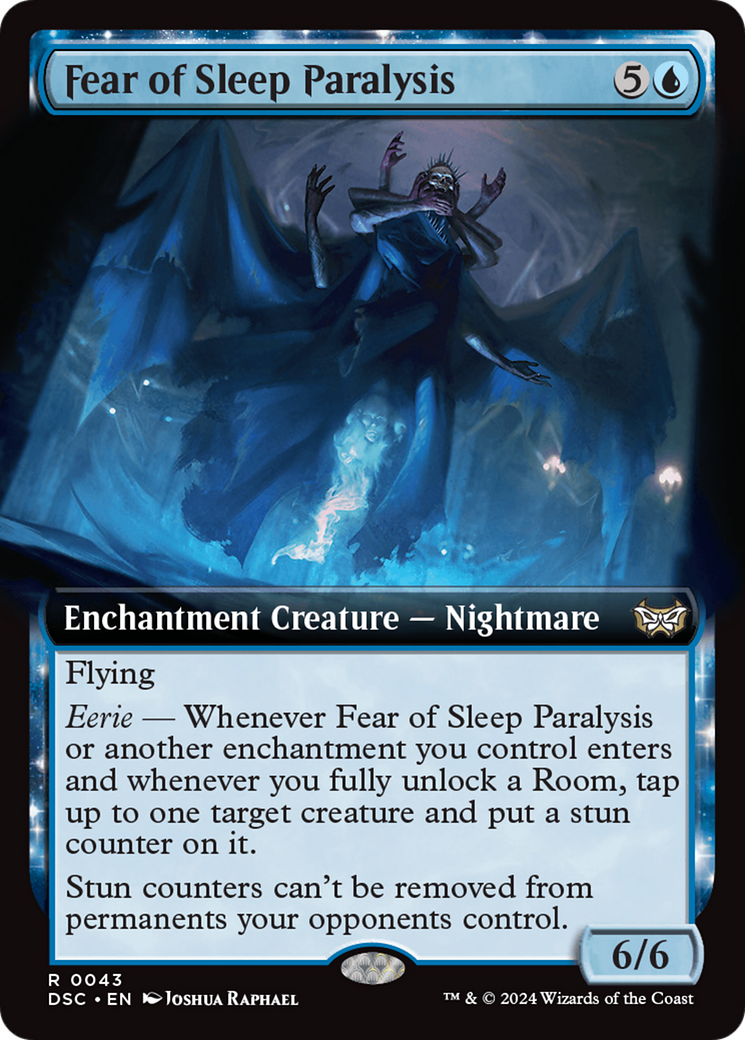 Fear of Sleep Paralysis (Extended Art) [Duskmourn: House of Horror Commander] | Black Swamp Games