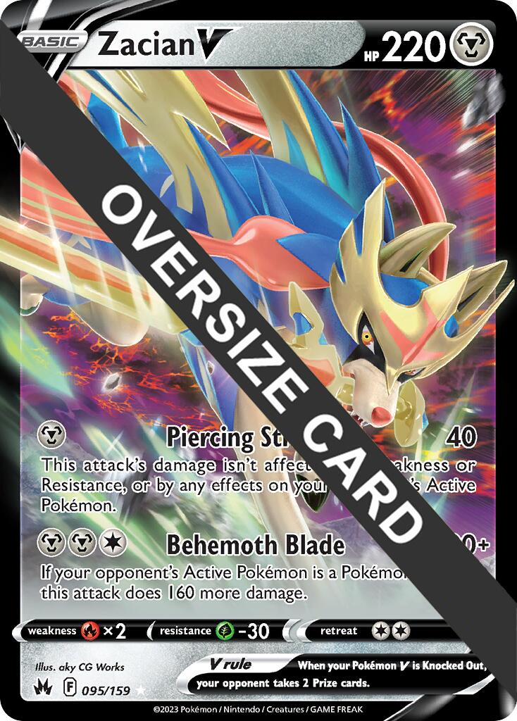 Zacian V (095/159) (Jumbo Card) [Sword & Shield: Crown Zenith] | Black Swamp Games