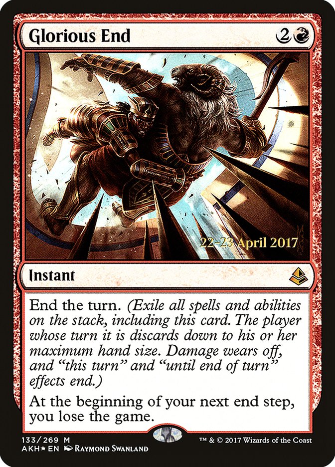 Glorious End [Amonkhet Prerelease Promos] | Black Swamp Games