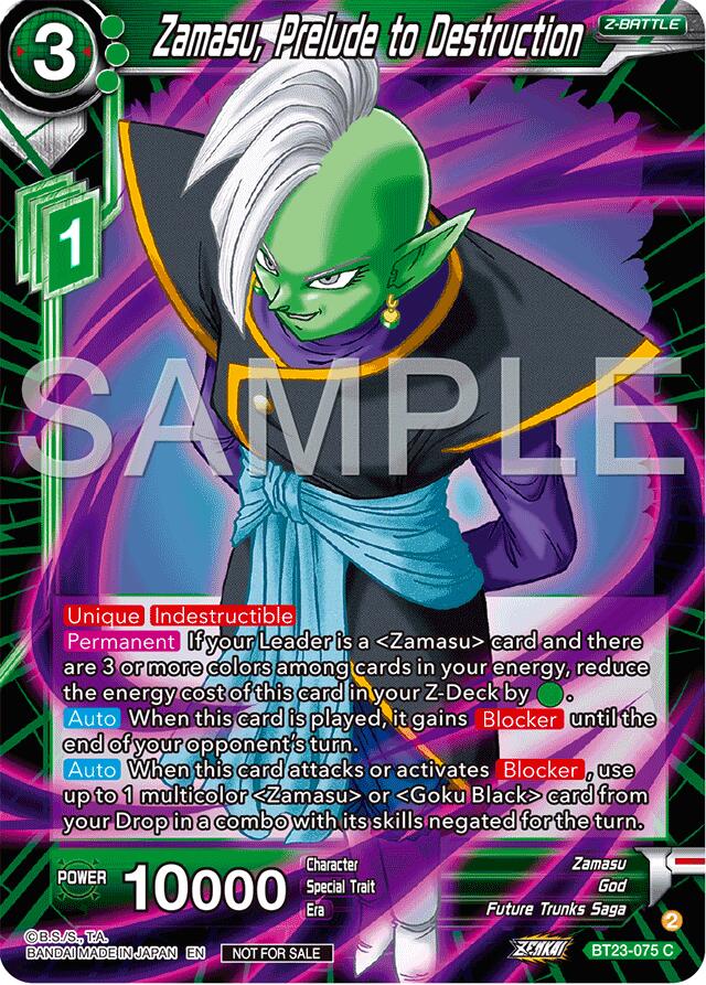 Zamasu, Prelude to Destruction (Championship 2024 Finals Zenkai Pack) (BT23-075) [Tournament Promotion Cards] | Black Swamp Games