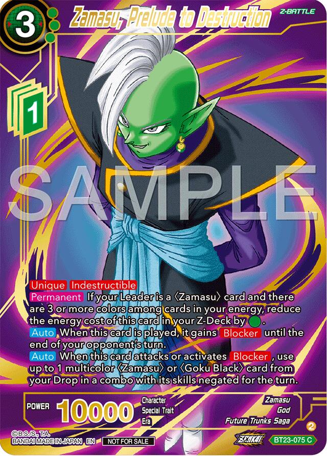Zamasu, Prelude to Destruction (Championship 2024 Finals Zenkai Pack) (Gold Stamped) (BT23-075) [Tournament Promotion Cards] | Black Swamp Games