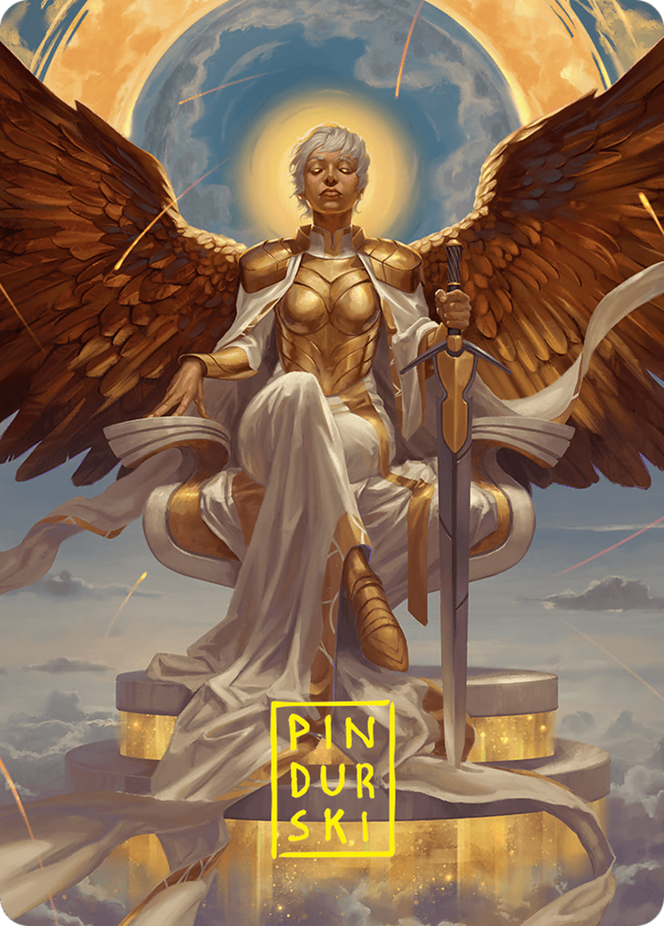 Herald of Eternal Dawn Art Card (27/54) (Gold-Stamped Signature) [Foundations Art Series] | Black Swamp Games