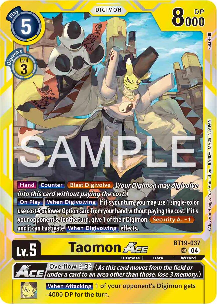 Taomon ACE [BT19-037] [Release Special Booster 2.0] | Black Swamp Games