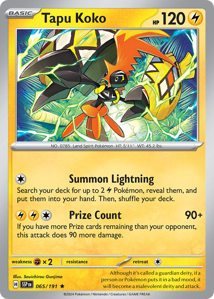 Tapu Koko (065/191) (Theme Deck Exclusive) [Scarlet & Violet: Surging Sparks] | Black Swamp Games