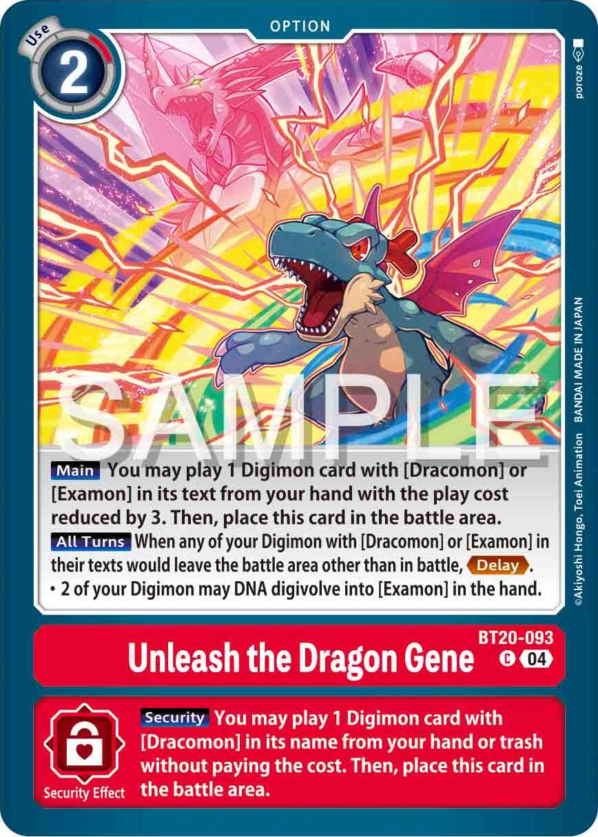 Unleash the Dragon Gene [BT20-093] [Release Special Booster 2.0] | Black Swamp Games