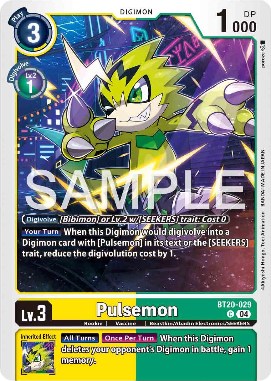 Pulsemon [BT20-029] [Release Special Booster 2.0] | Black Swamp Games