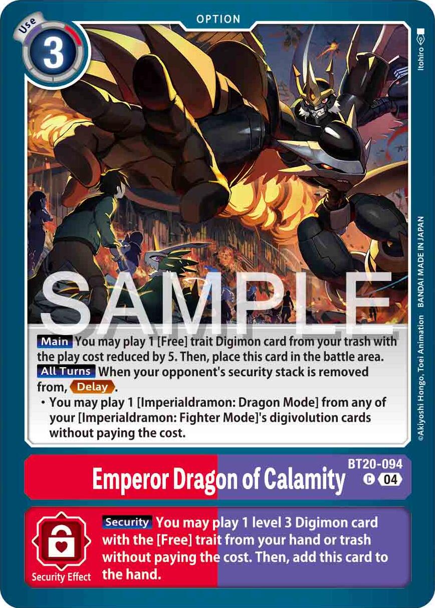 Emperor Dragon of Calamity [BT20-094] [Release Special Booster Ver.2.0] | Black Swamp Games