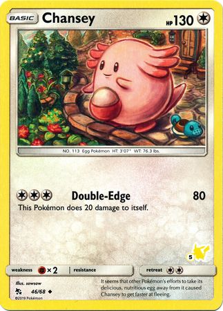 Chansey (46/68) (Pikachu Stamp #5) [Battle Academy 2020] | Black Swamp Games