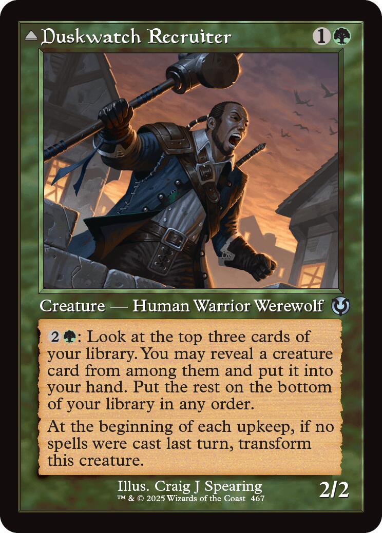 Duskwatch Recruiter // Krallenhorde Howler (Retro Frame) [Innistrad Remastered] | Black Swamp Games