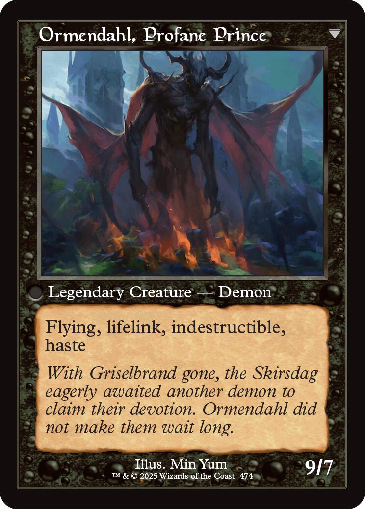 Westvale Abbey // Ormendahl, Profane Prince (Retro Frame) [Innistrad Remastered] | Black Swamp Games