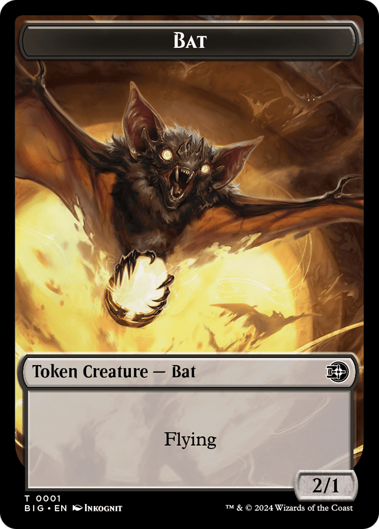 Treasure // Bat Double-Sided Token [Outlaws of Thunder Junction Tokens] | Black Swamp Games