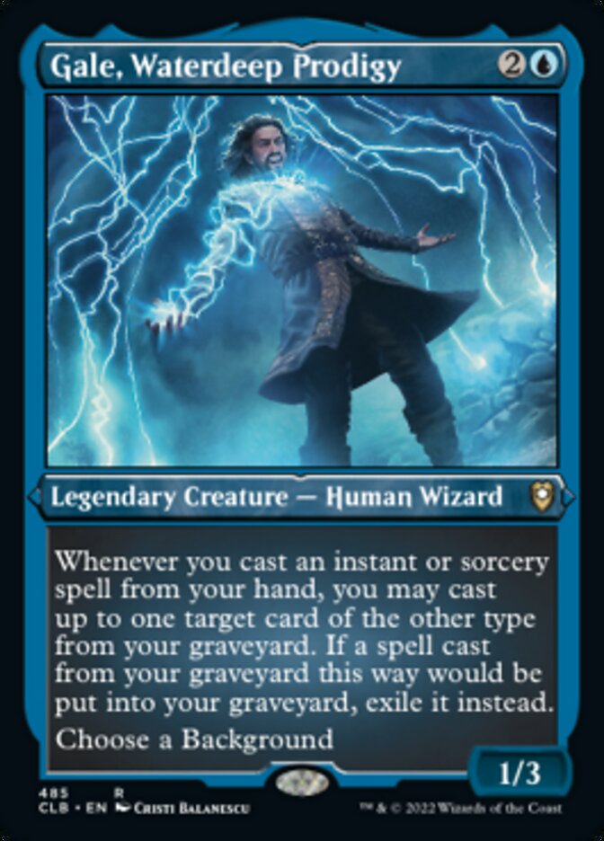 Gale, Waterdeep Prodigy (Foil Etched) [Commander Legends: Battle for Baldur's Gate] | Black Swamp Games