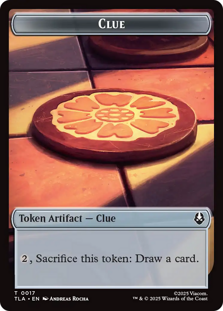 Monk // Clue (0017) Double-Sided Token [Avatar: The Last Airbender Tokens] | Black Swamp Games