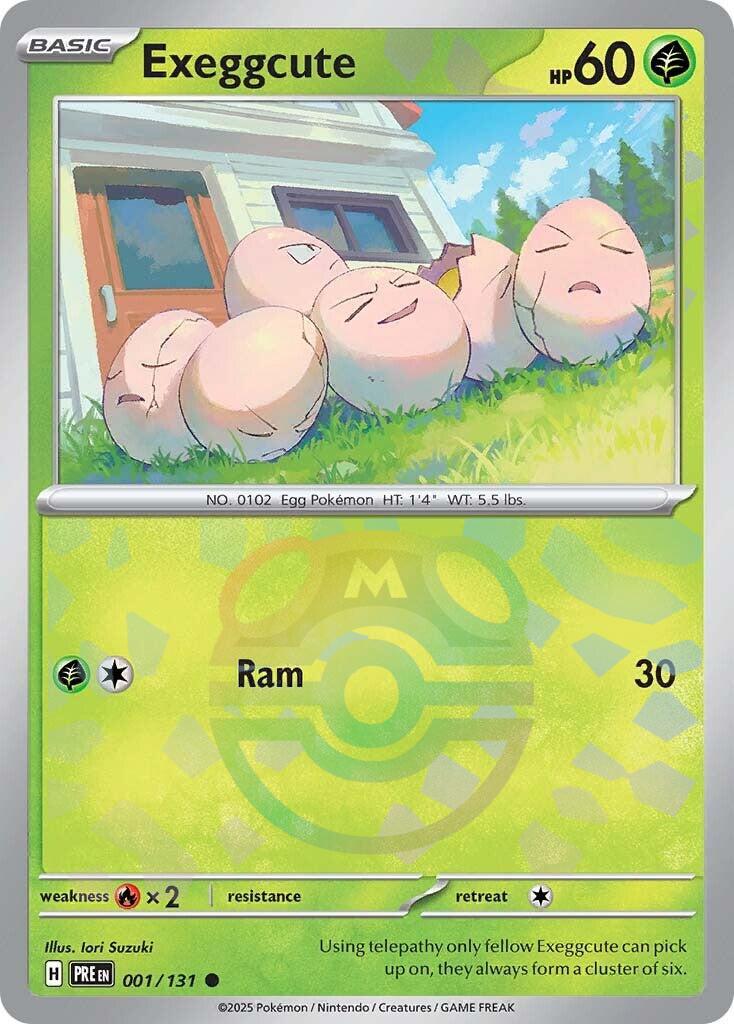 Exeggcute (001/131) (Master Ball Pattern) [Scarlet & Violet: Prismatic Evolutions] | Black Swamp Games