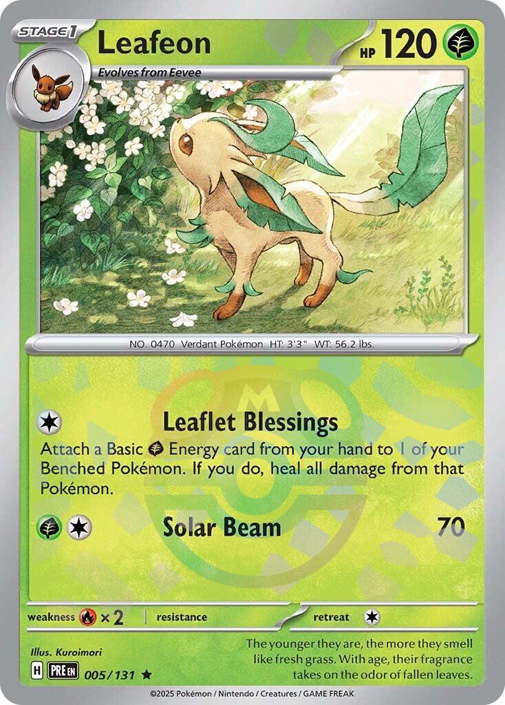 Leafeon (005/131) (Master Ball Pattern) [Scarlet & Violet: Prismatic Evolutions] | Black Swamp Games