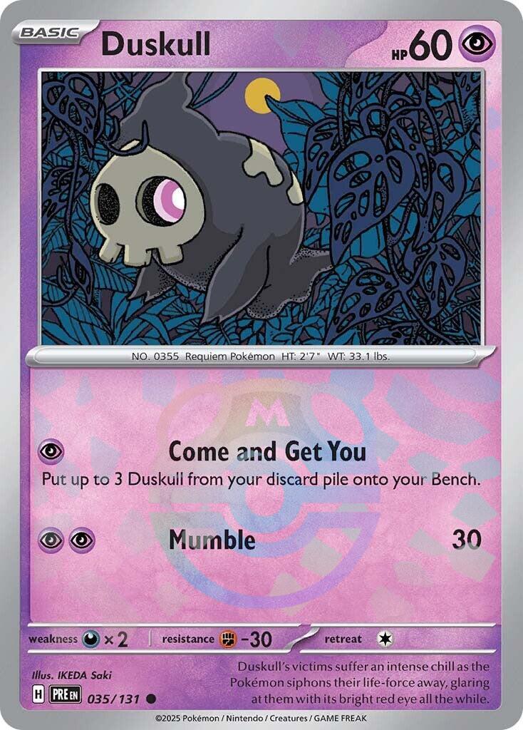 Duskull (035/131) (Master Ball Pattern) [Scarlet & Violet: Prismatic Evolutions] | Black Swamp Games