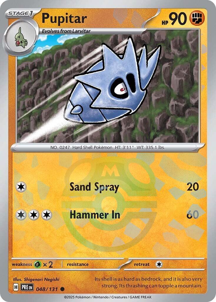 Pupitar (048/131) (Master Ball Pattern) [Scarlet & Violet: Prismatic Evolutions] | Black Swamp Games