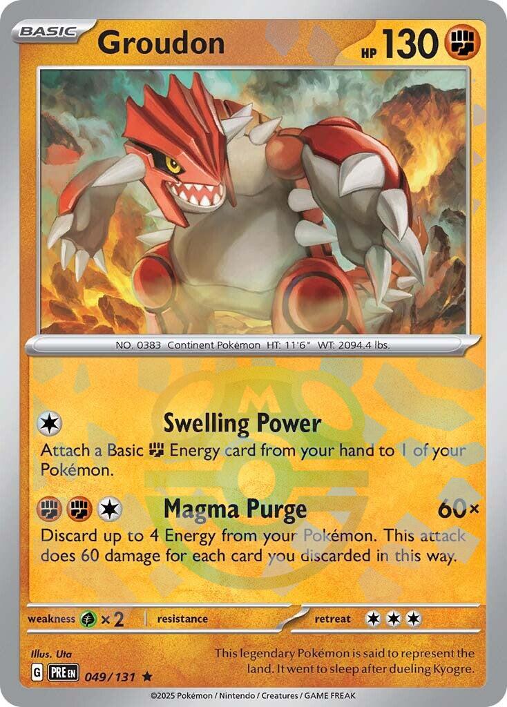 Groudon (049/131) (Master Ball Pattern) [Scarlet & Violet: Prismatic Evolutions] | Black Swamp Games