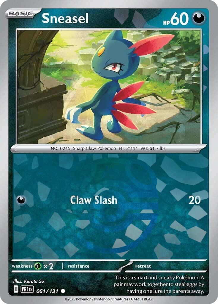 Sneasel (061/131) (Master Ball Pattern) [Scarlet & Violet: Prismatic Evolutions] | Black Swamp Games