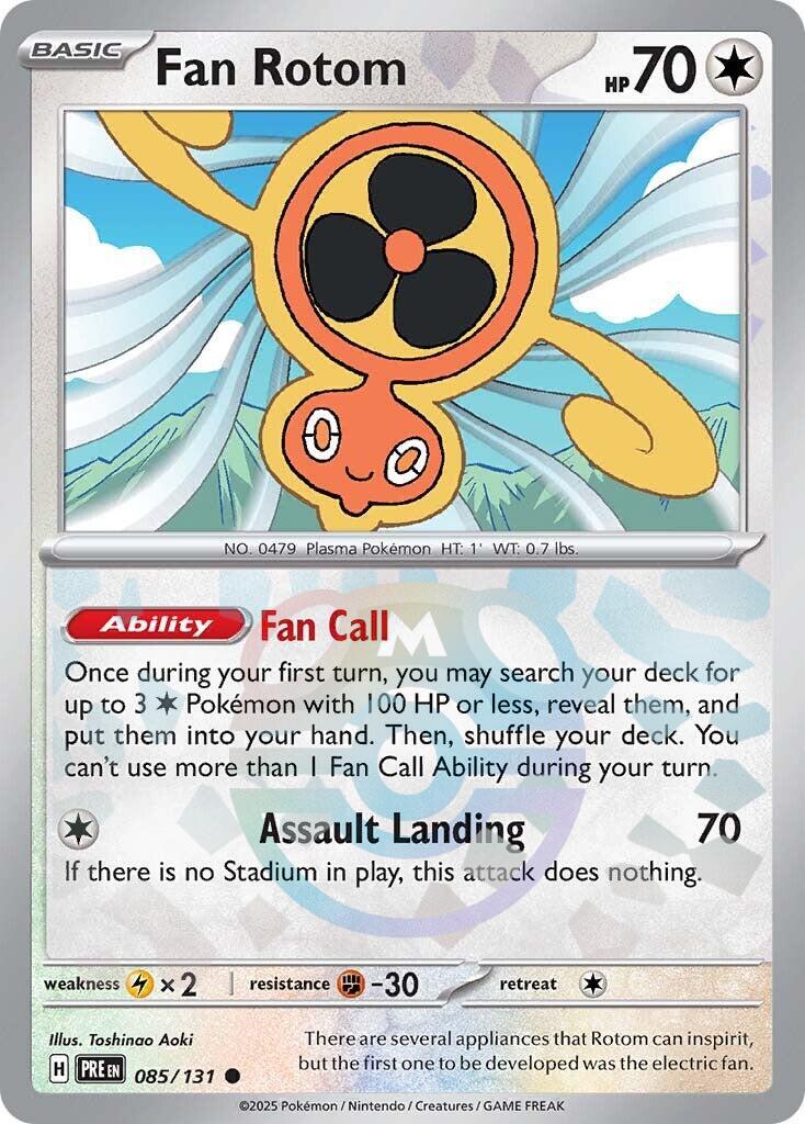 Fan Rotom (085/131) (Master Ball Pattern) [Scarlet & Violet: Prismatic Evolutions] | Black Swamp Games